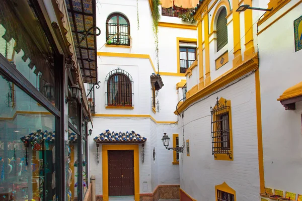 Andalusië Sevilla Straten Het Pittoreske Historische Centrum Vlakbij Joodse Wijk — Stockfoto
