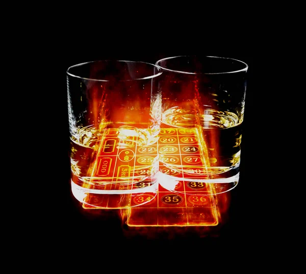 Concepto Juego Adicción Alcohol — Foto de Stock