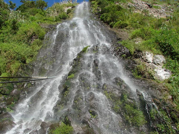Водопады Banos Живописный Город Расположенный Склонах Андский Популярное Туристическое Направление — стоковое фото