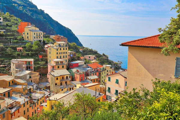 Itálie Riomaggiore Barevné Ulice — Stock fotografie