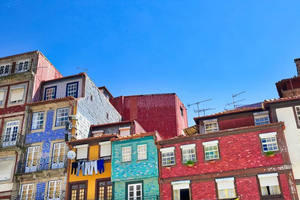 Hermosas Coloridas Calles Oporto Cerca Río Duero — Foto de Stock
