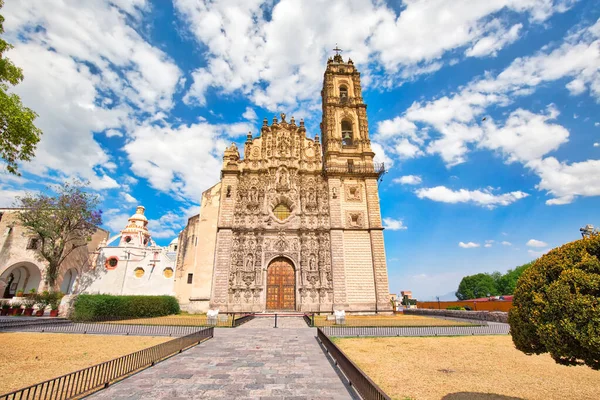 Mexikóváros Tepotzotlan Scenic Francisco Javier Templom Történelmi Belvárosban — Stock Fotó