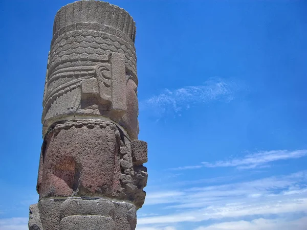 Famous Mexican Tula Pyramids Statues Toltec Empire Teotihuacan Site — Stock Photo, Image