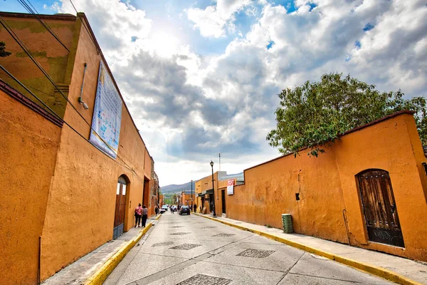 Mexique Tepotzotlan Avril 2018 Tepotzotlan Vieilles Rues Ville Près Place — Photo