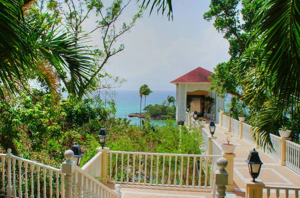 Karibská Dovolená Krásném Středisku — Stock fotografie