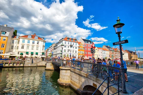 Copenhague Dinamarca Agosto 2018 Famosa Bahía Nyhavn New Harbour Copenhague —  Fotos de Stock