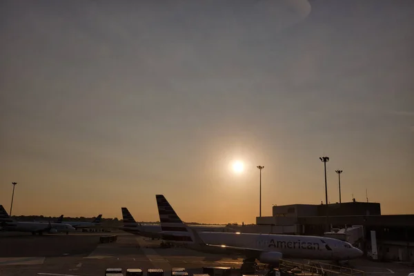 Boston États Unis Mars 2018 Des Avions Boing Échoués Suite — Photo