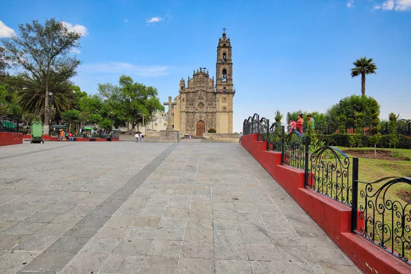 Tepotzotlan Mexico April 2018 Francisco Javier Church Början Solnedgången — Stockfoto
