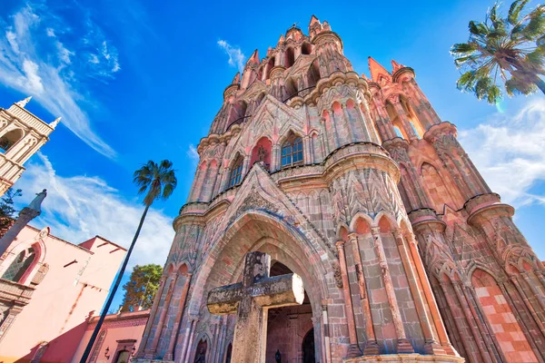 San Miguel Allende Památník Parroquia San Miguel Arcangel Katedrála Historickém — Stock fotografie