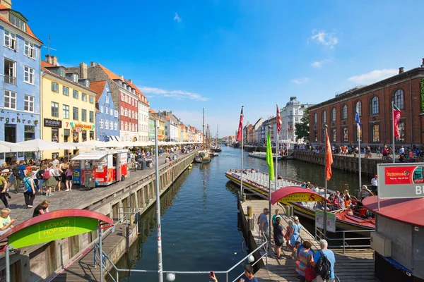 Kopenhagen Dänemark August 2018 Berühmte Malerische Bucht Von Nyhavn Und — Stockfoto