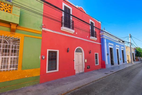 Scenic Colorful Colonial Merida Streets Mexico Yucatan — Stock Photo, Image