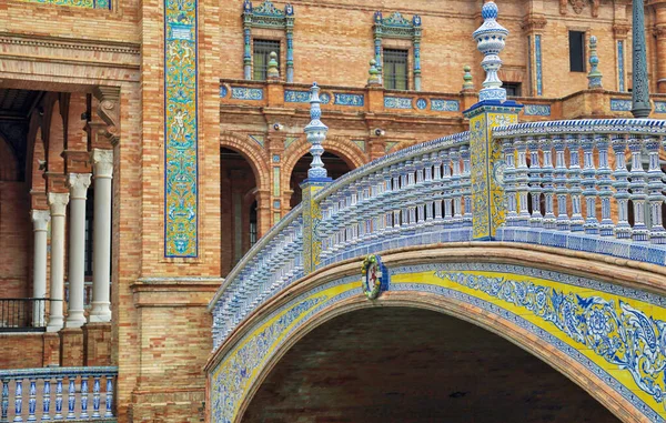 Seville Spain October 2017 Plaza Espana Seville Architectural Details Ornaments — Stock Photo, Image