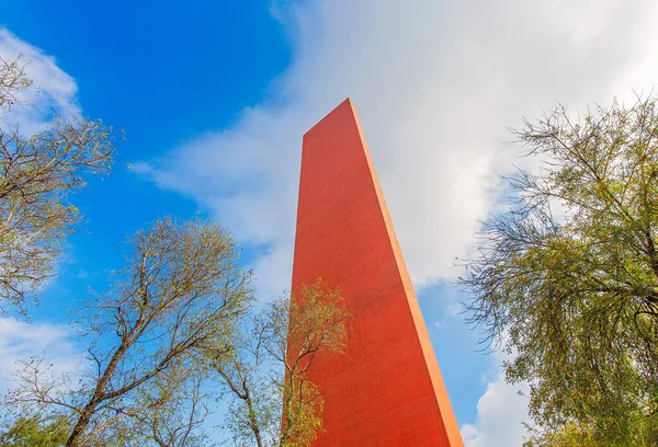 Monterrey México Septiembre 2019 Monterrey Macroplaza Monumento Torre Comercio Faro —  Fotos de Stock