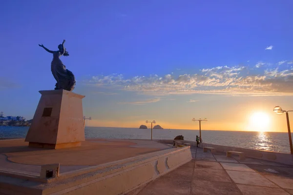 Mazatlan Mexico April 2019 Famous Mazatlan Sea Promenade Malecon Ocean — Stock Photo, Image