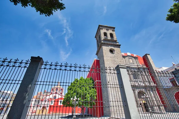 Puebla Santo Domingo Temple Capilla Del Rosario Church Zocalo Historic — 스톡 사진