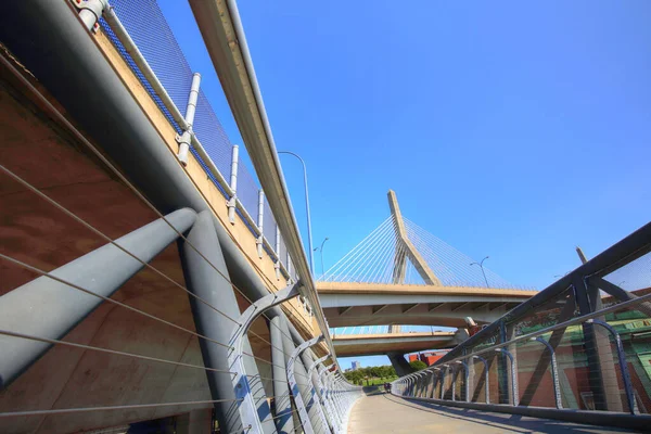 Boston Zakim Bunker Hill Memorial Bridge — Foto Stock