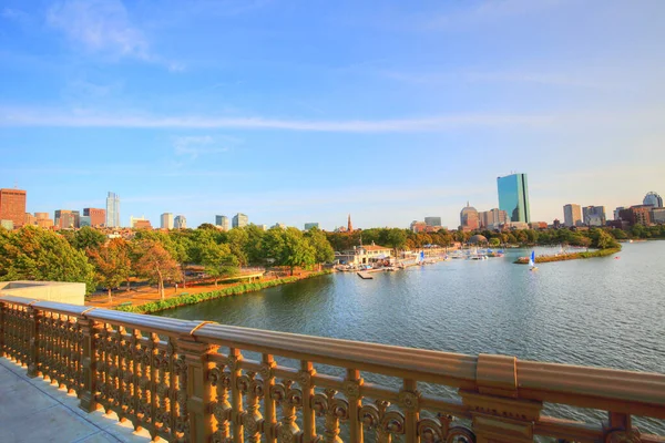 Vista Desde Puente Longfellow Boston Atardecer —  Fotos de Stock