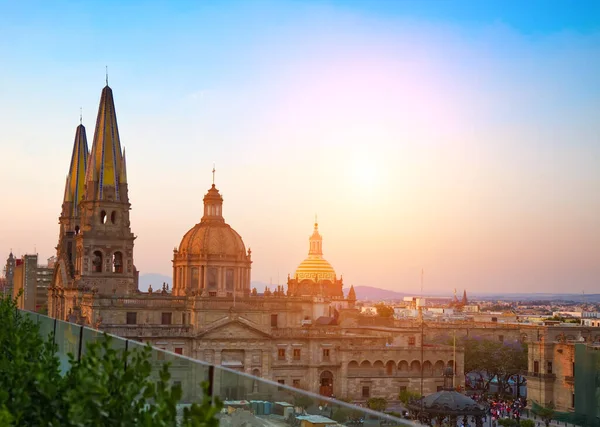 Památník Guadalajara Centrální Katedrála Katedrála Nanebevzetí Panny Marie Historickém Centru — Stock fotografie