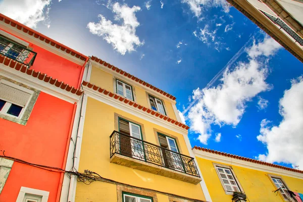 Architettura Tipica Edifici Colorati Del Centro Storico Lisbona — Foto Stock
