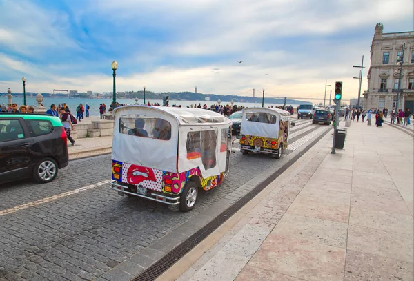 Lisbon Portugal October 2017 Famous Tuk Tuk Transportation Convenient Way — Stock Photo, Image