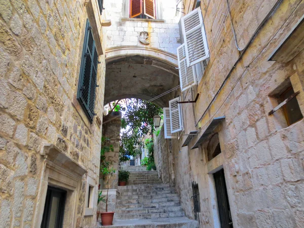 Dubrovnik Antiguas Calles Ciudad — Foto de Stock