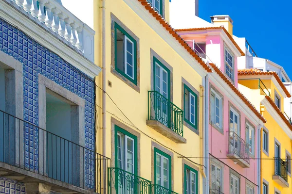 Architettura Tipica Portoghese Edifici Colorati Del Centro Storico Lisbona — Foto Stock