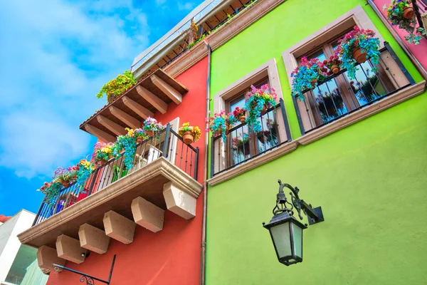 Monterrey Coloridos Edificios Históricos Centro Ciudad Vieja Barrio Antiguo —  Fotos de Stock