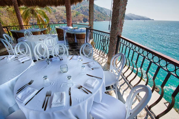 Puerto Vallarta Romántico Restaurante Lujo Con Vistas Panorámicas Océano Cerca —  Fotos de Stock