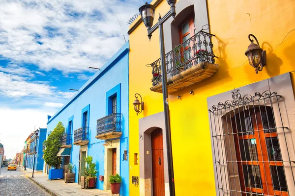 Città Oaxaca Strade Panoramiche Della Città Vecchia Colorati Edifici Coloniali — Foto Stock