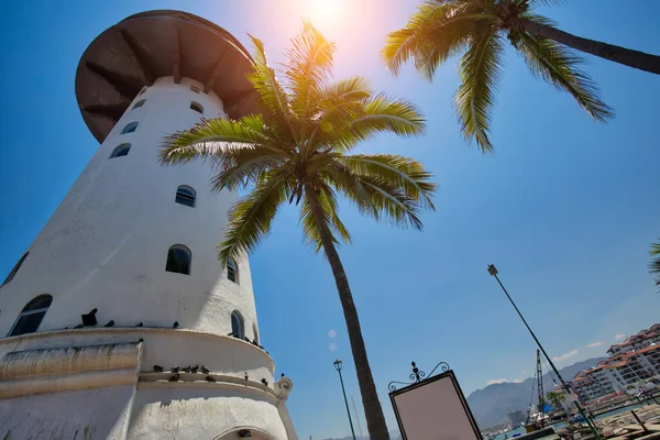 Beroemde Vuurtoren Van Faro Met Restaurant Bovenop — Stockfoto