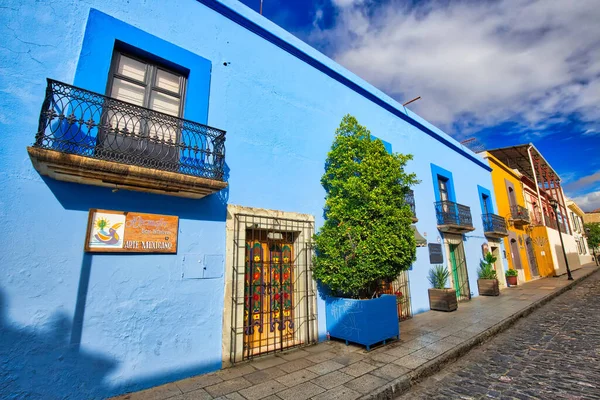 Oaxaca Mexico December 2018 Scenic Oude Stadsstraten Kleurrijke Koloniale Gebouwen — Stockfoto
