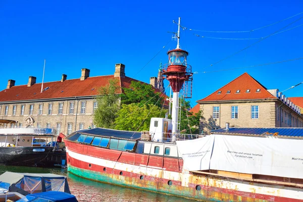 Copenhague Dinamarca Agosto 2018 Scenic Historic Old City Streets River — Fotografia de Stock