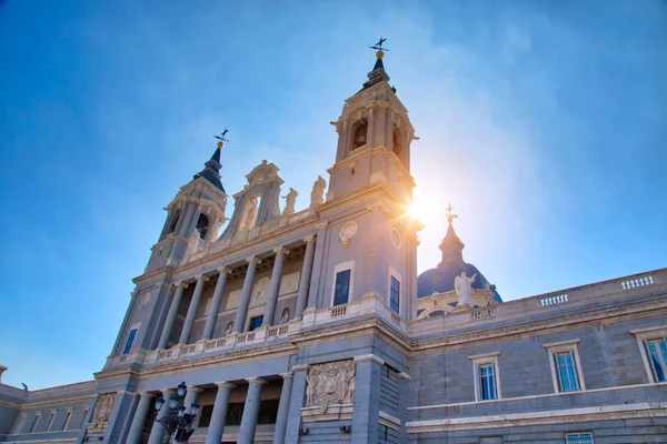 Madrid Famous Almudena Cathedral Bright Sunny Day — Stock Photo, Image