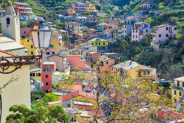 Italy, Riomaggiore colorful streets