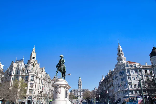 Portugal Junio 2019 Calle Oporto Central Avenida Dos Aliados Garrett — Foto de Stock