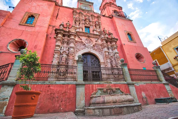 Scenic Guanajuato Templomok Történelmi Belvárosban — Stock Fotó