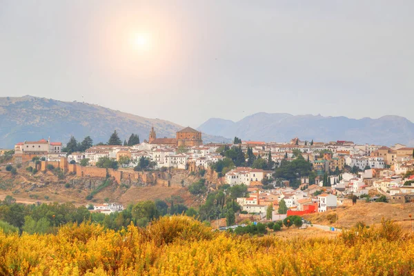 Vista Panorâmica Ronda Pôr Sol — Fotografia de Stock