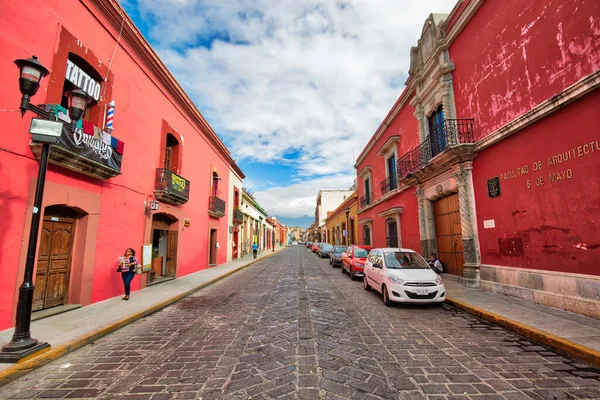Oaxaca Mexico December 2018 Scenic Old City Street Colorful Colonial — стокове фото