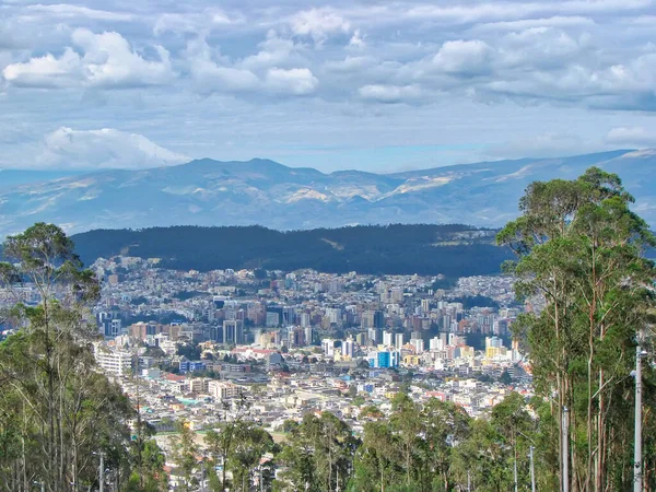 Vista Panorâmica Capital Equatoriana Quito — Fotografia de Stock