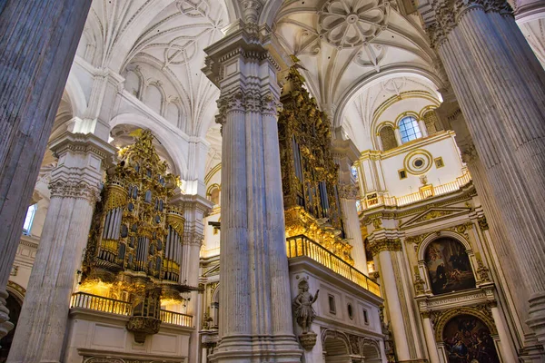 Granada Espanha Outubro 2017 Interiores Requintados Marco Catedral Real Granada — Fotografia de Stock