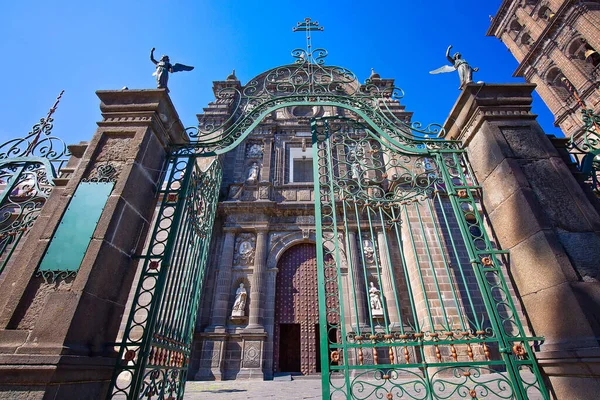 México Catedral Puebla Praça Central Zocalo Centro Histórico Cidade — Fotografia de Stock