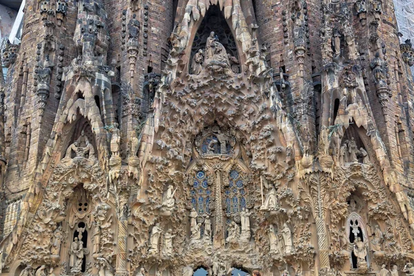 Barcelona Catalonia Spain October 2017 Antonio Gaudi Sagrada Familia Cathedral — 图库照片