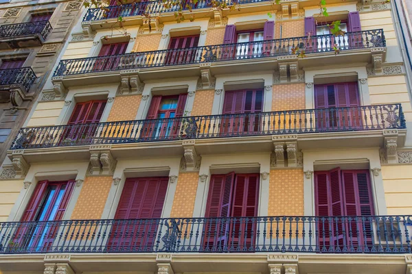 Arquitetura Espanhola Belas Ruas Barcelona Centro Histórico Cidade Perto Las — Fotografia de Stock