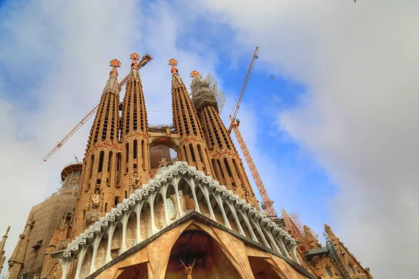 Famosa Catedral Sagrada Família Antonio Gaudi Outubro Barcelona 2016 — Fotografia de Stock