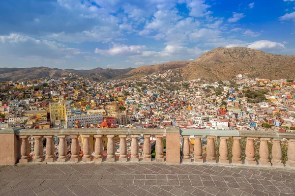 Guanajuato Vista Panorâmica Partir Miradouro Cidade Cênica Perto Pipila Monumento — Fotografia de Stock