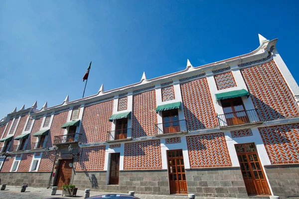 Puebla Bunte Straßen Historischen Zentrum — Stockfoto