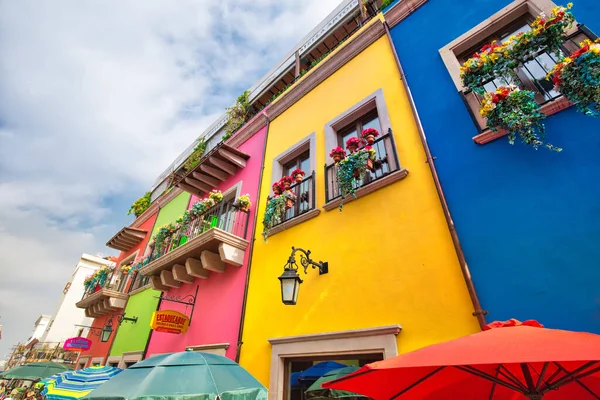 Monterrey México Dezembro 2018 Edifícios Históricos Coloridos Centro Cidade Velha — Fotografia de Stock