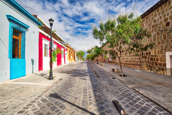 Oaxaca Strade Panoramiche Della Città Vecchia Colorati Edifici Coloniali Nel — Foto Stock