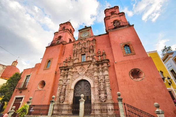 Scenic Guanajuato Templomok Történelmi Belvárosban — Stock Fotó