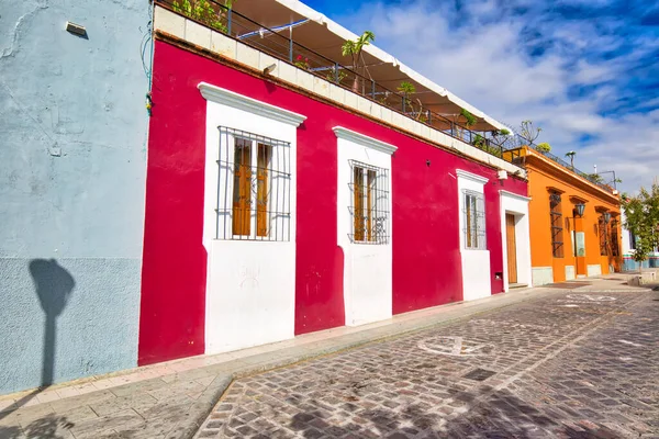 Oaxaca Strade Panoramiche Della Città Vecchia Colorati Edifici Coloniali Nel — Foto Stock